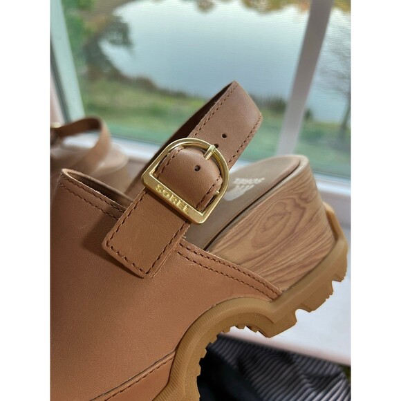 Sorel Roam’n Clog RVT Women’s Shoes NWOB in Tawny Tan and Wood Color Size 6 - Picture 8 of 12